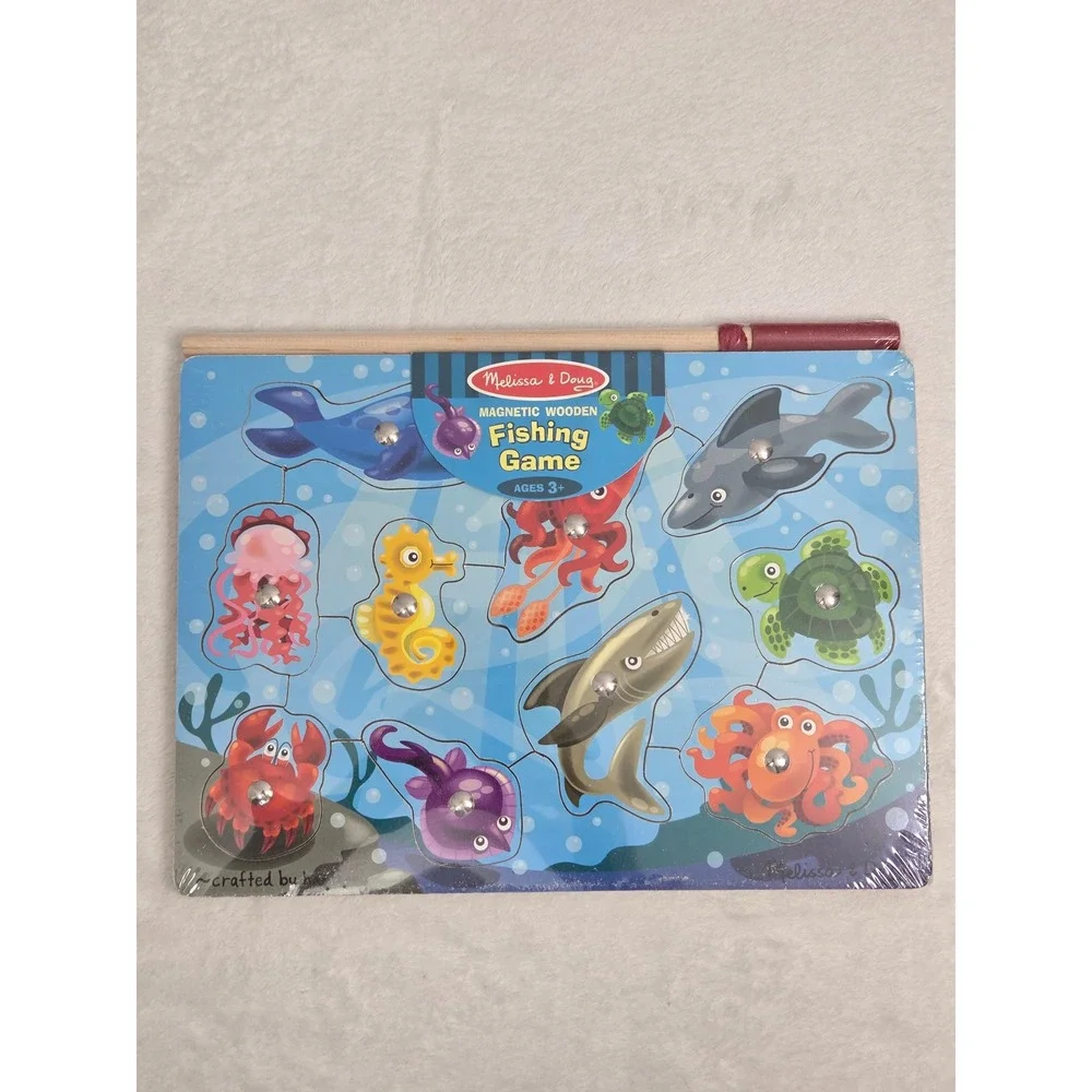 Melissa & Doug Magnetic Wooden Fishing Game 3778 New NIP